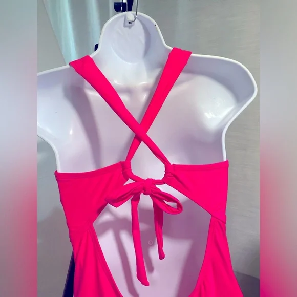 NWT Cupshe pink, one piece bathing suit,  size M - Picture 5 of 7